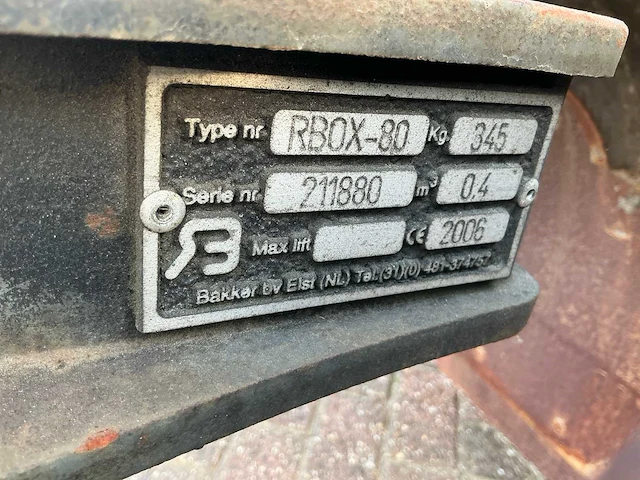 2006 bakker rbox-80 schalenknijper - afbeelding 3 van  11