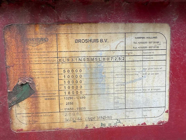 2006 broshuis 3aud-44 uitschuifbare dieplader - afbeelding 24 van  30