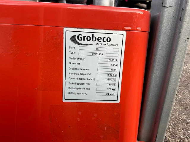2006 bt grobeco c3e150r vorkheftruck - afbeelding 21 van  28