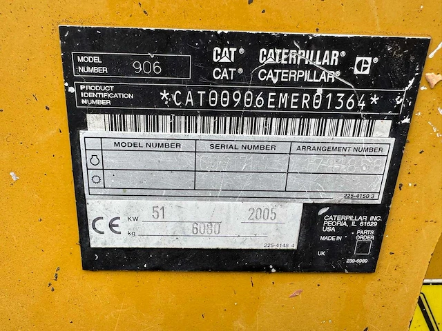 2006 caterpillar 908 908 908h 906 shovel (4x) (wegens contractbreuk) - afbeelding 55 van  63