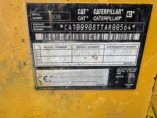 2006 caterpillar 908 908 908h 906 shovel (4x) (wegens contractbreuk) - afbeelding 60 van  63