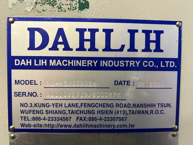 2006 dahlih mcv 1020 ba cnc universele bewerkingscentra - afbeelding 23 van  23