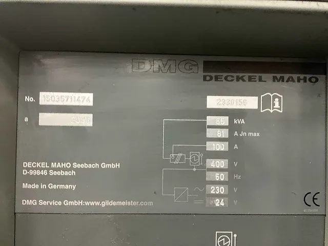 2006 deckel maho dmu 70 evolution cnc freesmachine - afbeelding 20 van  30