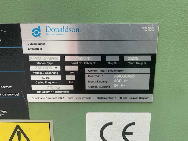 2006 donaldson dfpro 3-sprk filterafzuiginstallatie - afbeelding 4 van  30
