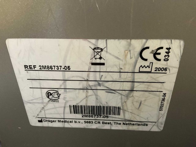 2006 dräger oxylog 3000 beademingstoestel - afbeelding 8 van  8
