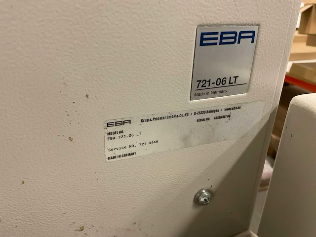 2006 eba 721-6 lt snijmachine - afbeelding 2 van  12