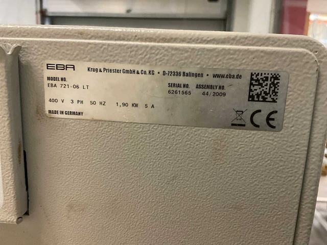 2006 eba 721-6 lt snijmachine - afbeelding 11 van  12