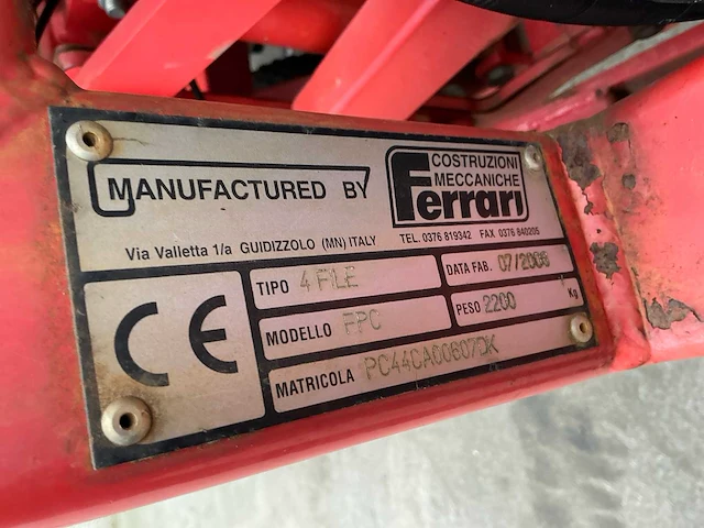2006 ferrari fpc plantmachine - afbeelding 13 van  20