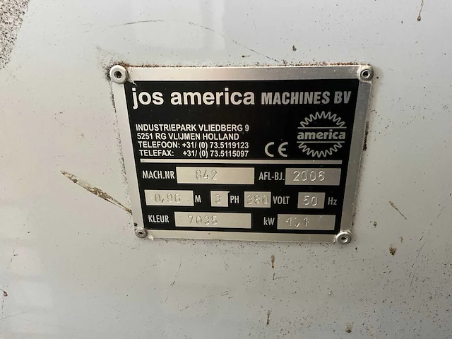 2006 flexam bandschuurmachine 180mm v.v. afzuiging en pneumatische afzuigklep - afbeelding 10 van  11