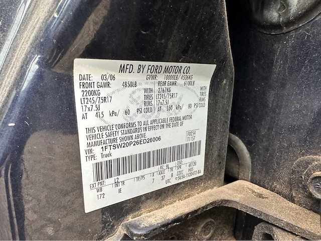 2006 ford f250 xl super duty powerstroke turbodiesel v8 personenauto - afbeelding 27 van  40