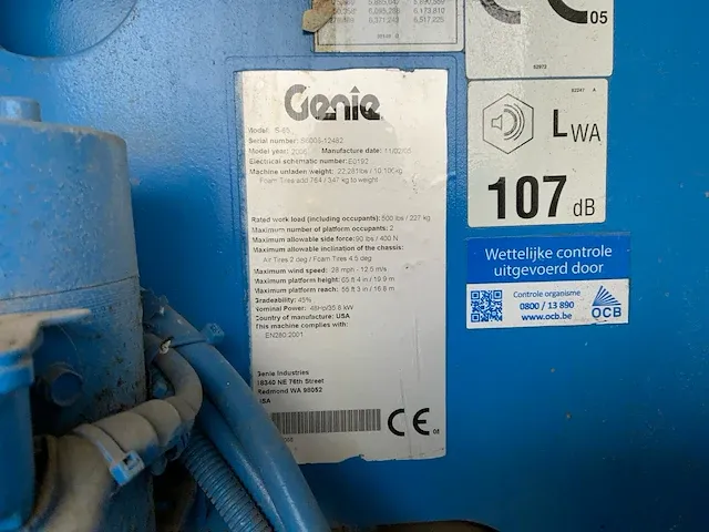 2006 genie s-65 hoogwerker - afbeelding 27 van  33