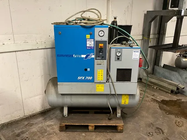 2006 grassair sfx700 schroefcompressor met luchtdroger - afbeelding 6 van  10