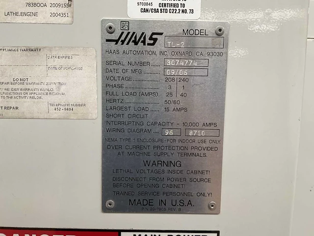2006 haas tl-2 cnc draaibank - afbeelding 8 van  8