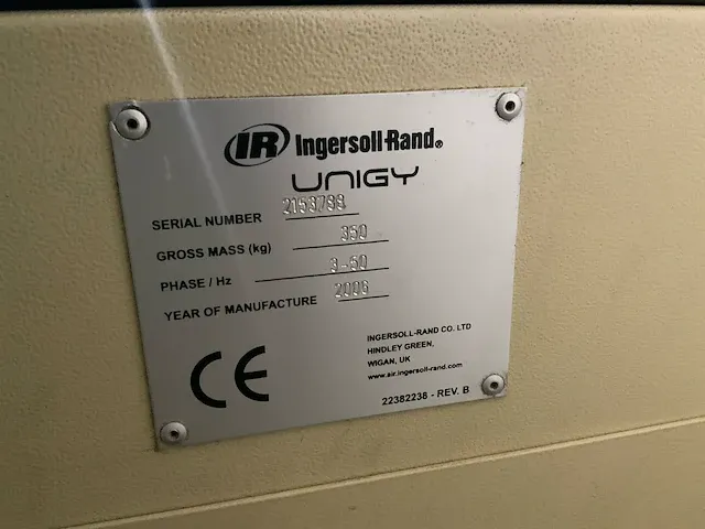 2006 ingersoll-rand unigy schroefcompressor - afbeelding 4 van  8