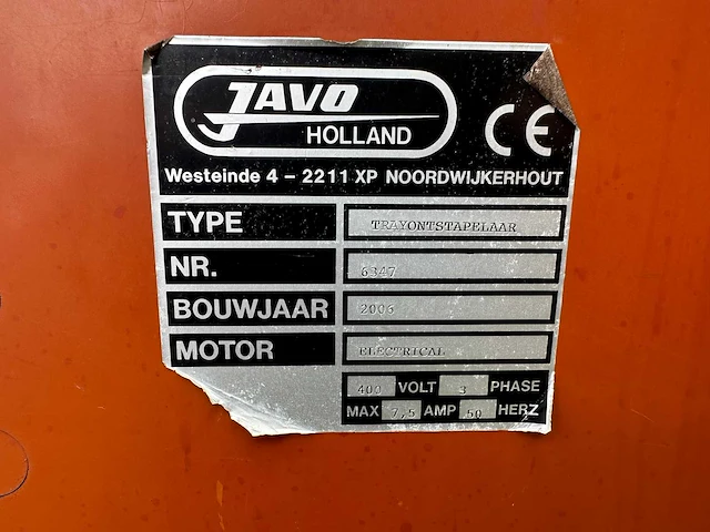 2006 javo excellent tray ontstapelaar - afbeelding 8 van  16