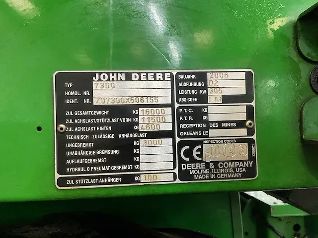 2006 john deere - 7300 - hakselaar - afbeelding 10 van  18