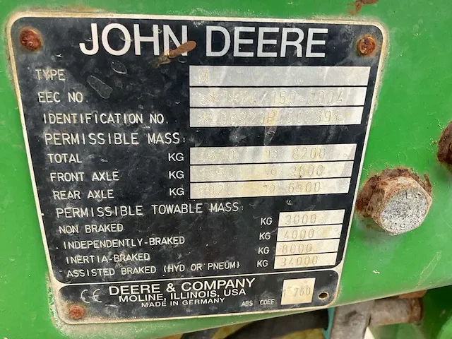 2006 john deere 6320 autopowr vierwielaangedreven landbouwtractor - afbeelding 19 van  42