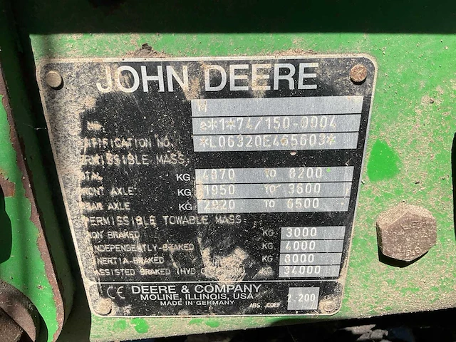 2006 john deere 6320 se vierwielaangedreven landbouwtractor - afbeelding 3 van  31