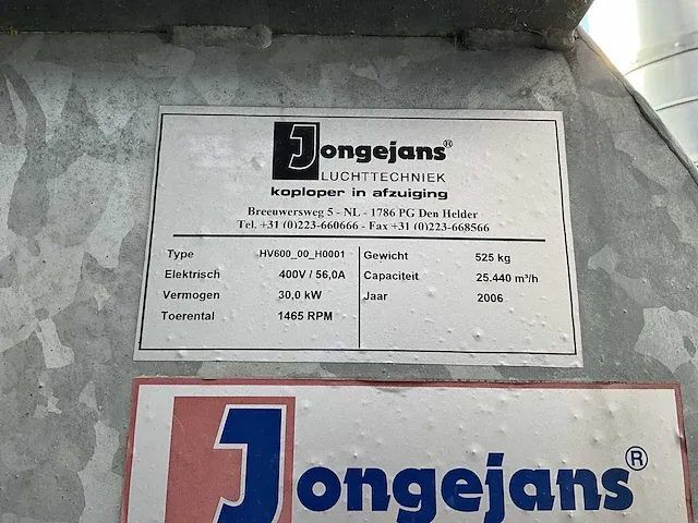 2006 jongejans dbf193 filter uitlaat unit - afbeelding 8 van  11