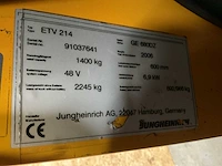 2006 jungheinrich etv 214 reach truck - afbeelding 10 van  18