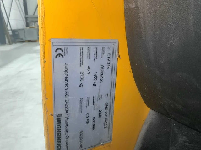 2006 jungheinrich etv214 reach truck - afbeelding 10 van  25