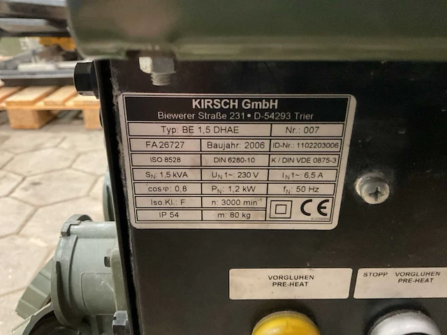 2006 kirsch gmbh be1,5dhae stroomgenerator - afbeelding 2 van  10