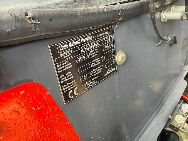 2006 linde h 35 t vorkheftruck - afbeelding 2 van  13