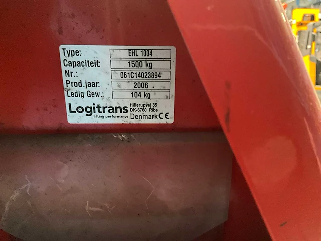 2006 logitrans ehl 1004 elektrische hoogheffende palletwagen - afbeelding 8 van  8