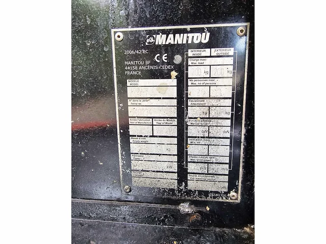 2006 manitou 100vjr hoogwerker - afbeelding 11 van  13