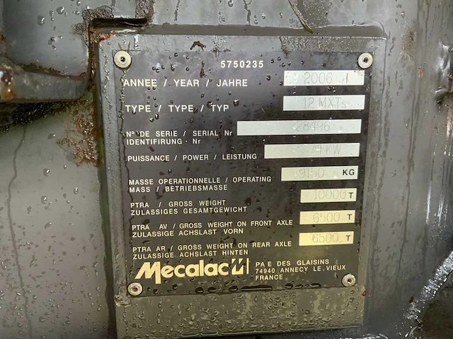 2006 mecalac 12 mxt s banden graafmachine - afbeelding 64 van  67