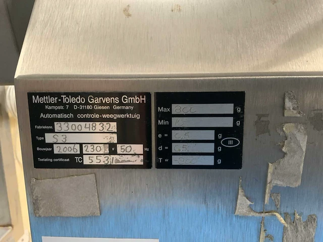 2006 mettler toledo s3 checkweigher - afbeelding 8 van  10