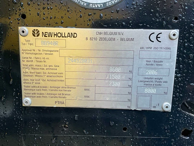 2006 new holland bb940r balenpers - afbeelding 11 van  19