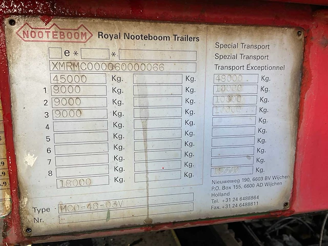 2006 nooteboom mco-48-03v semi dieplader - afbeelding 17 van  25