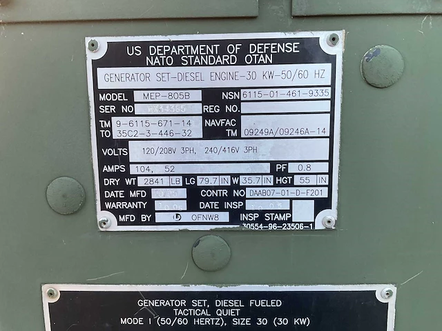 2006 ofnw8 mep-805b stroomgenerator - afbeelding 9 van  9