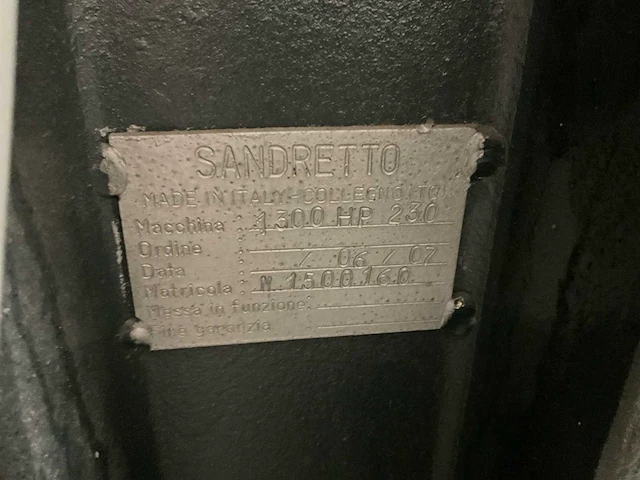 2006 sandretto nove hp 230 spuitgietmachine - afbeelding 15 van  23