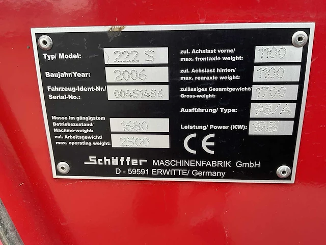 2006 schäffer 222s shovel - afbeelding 10 van  18