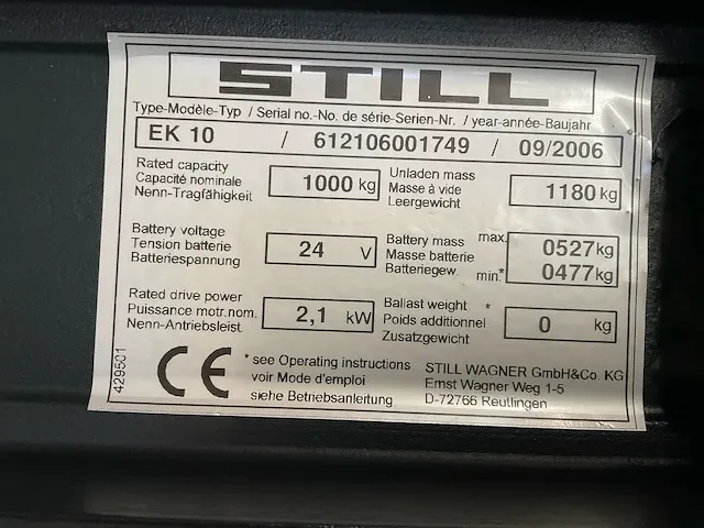 2006 still ek10 orderpicker - afbeelding 4 van  13