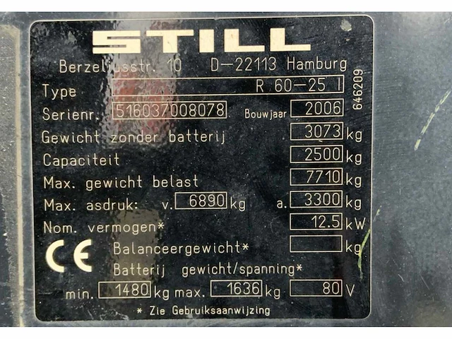2006 still r60-25i vorkheftruck - afbeelding 19 van  26