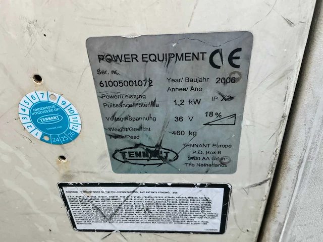 2006 tennant 6100 veegmachine - afbeelding 13 van  14