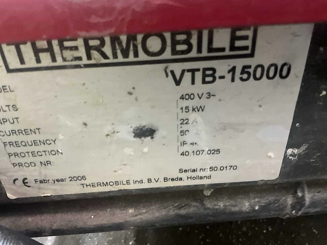 2006 thermobile vtb-15000 heater - afbeelding 4 van  6