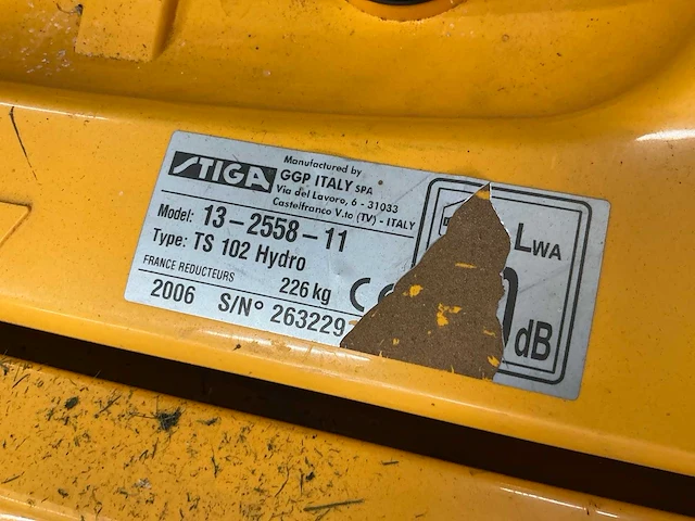 2006 tiga ts 102 hydro zitmaaier - afbeelding 10 van  18