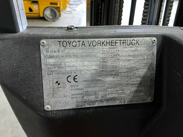 2006 toyota 7fbmf16 vorkheftruck - afbeelding 22 van  29