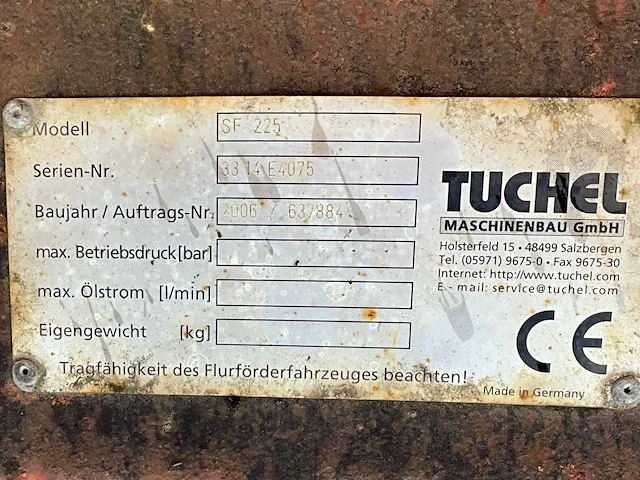 2006 tuchel sf225 sneeuwschuiver - afbeelding 3 van  11