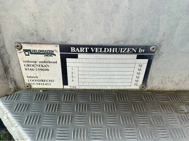 2006 veldhuizen p33-2 oprijwagen oplegger - afbeelding 16 van  23