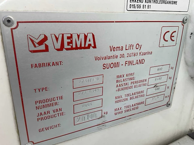 2006 volvo fm/fh 6x2 l 8.0 hoogwerker vrachtwagen - afbeelding 15 van  39