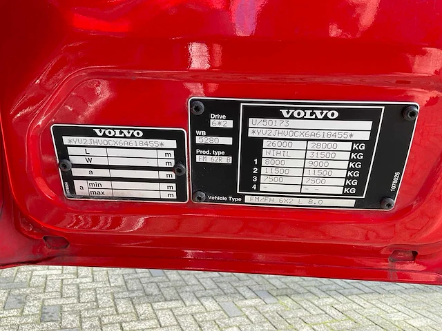 2006 volvo fm/fh 6x2 l 8.0 hoogwerker vrachtwagen - afbeelding 33 van  39