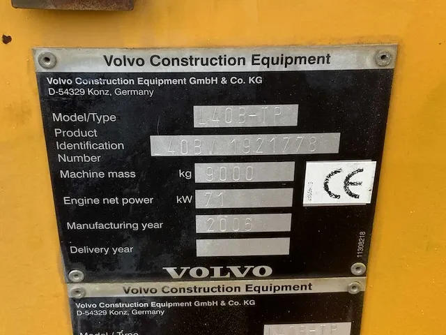 2006 volvo l40b shovel - afbeelding 44 van  50