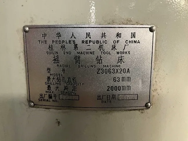 2006 xiangshan z3063x20a radiaalboormachine - afbeelding 6 van  17