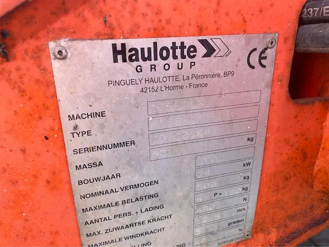 2007 - haulotte - h15sx 4x4 - ruwterrein schaarhoogwerker - afbeelding 3 van  21