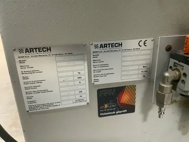 2007 artech aaron 246 kantenfrees / fineer machine - afbeelding 4 van  13